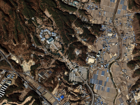 다목적실용위성 3A호로 촬영한 독립기념관 과기정통부 제공(2019년 1월 20일 촬영)